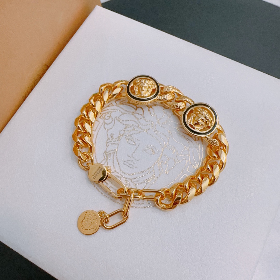 High-quality Versace bracelets with the Medusa head are original single-item products.