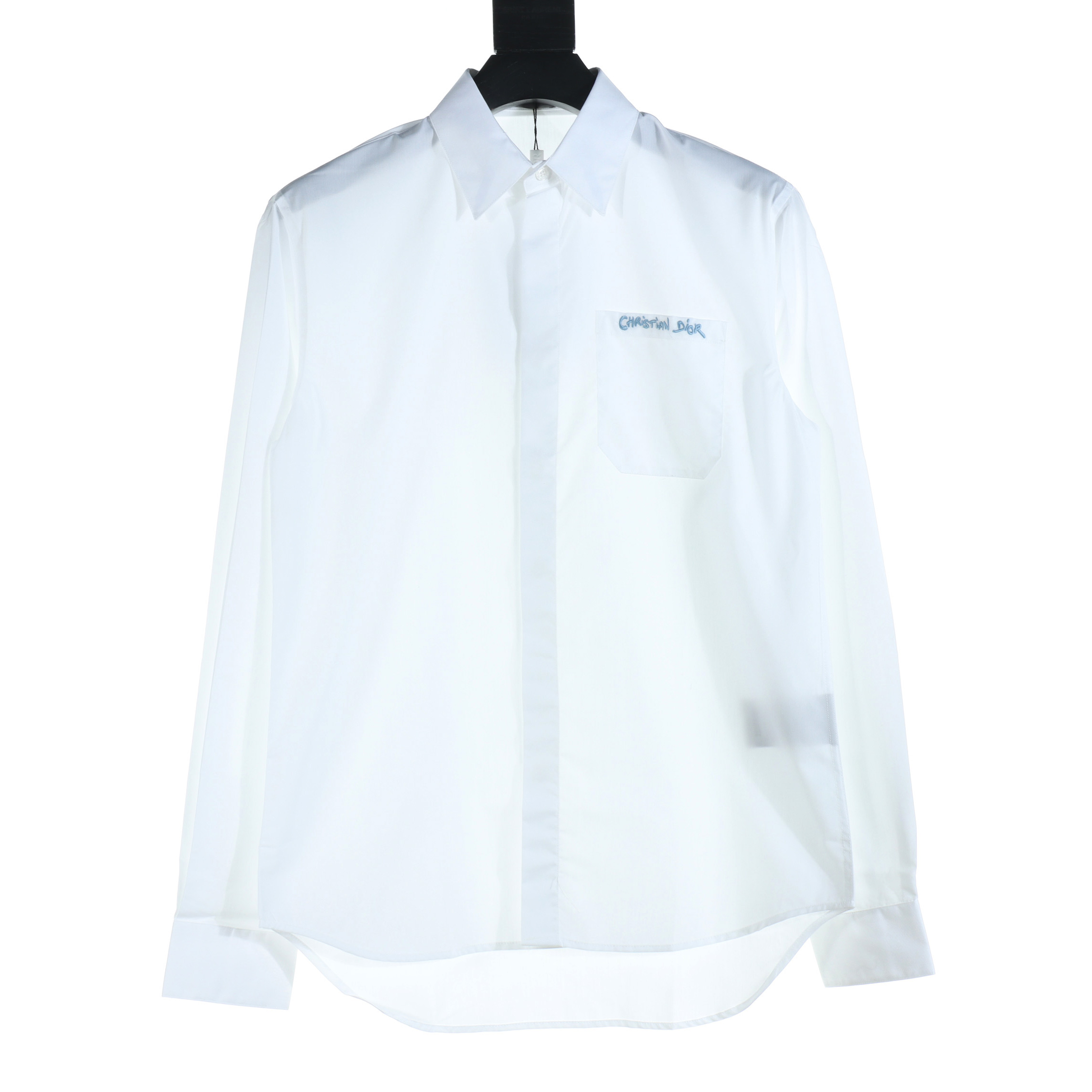 Dior Christian Dior CD Small Logo Letter Embroidered Long-Sleeve Shir