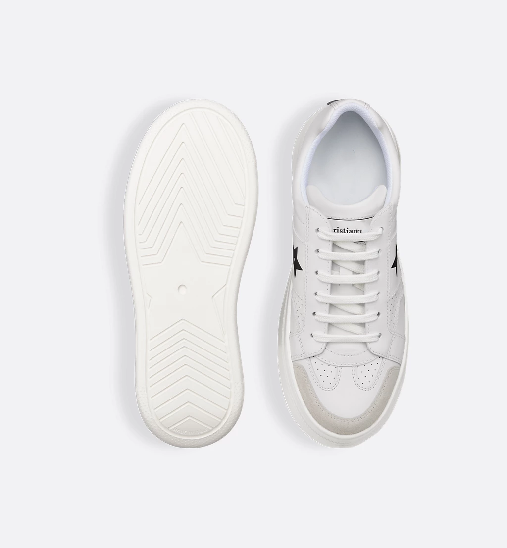 White Calfskin and Suede Calfskin