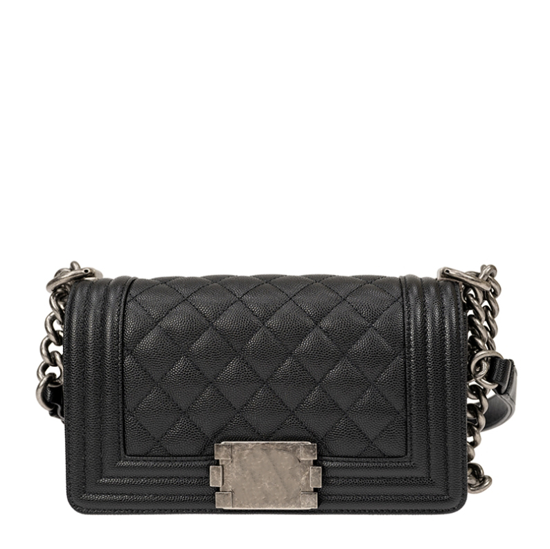 Silver buckle shoulder bag