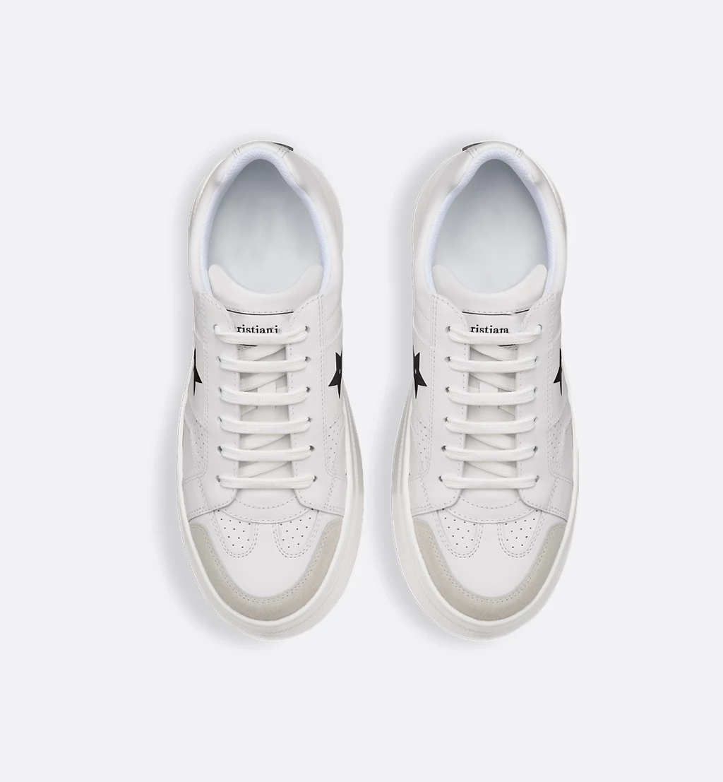 White Calfskin and Suede Calfskin