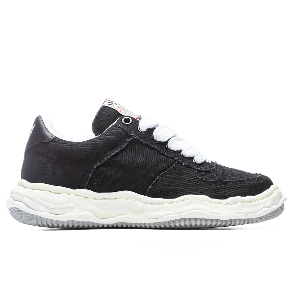 MIHARA YASUHIRO Wayne Low OG Sole Washed Canvas Sneaker - Black