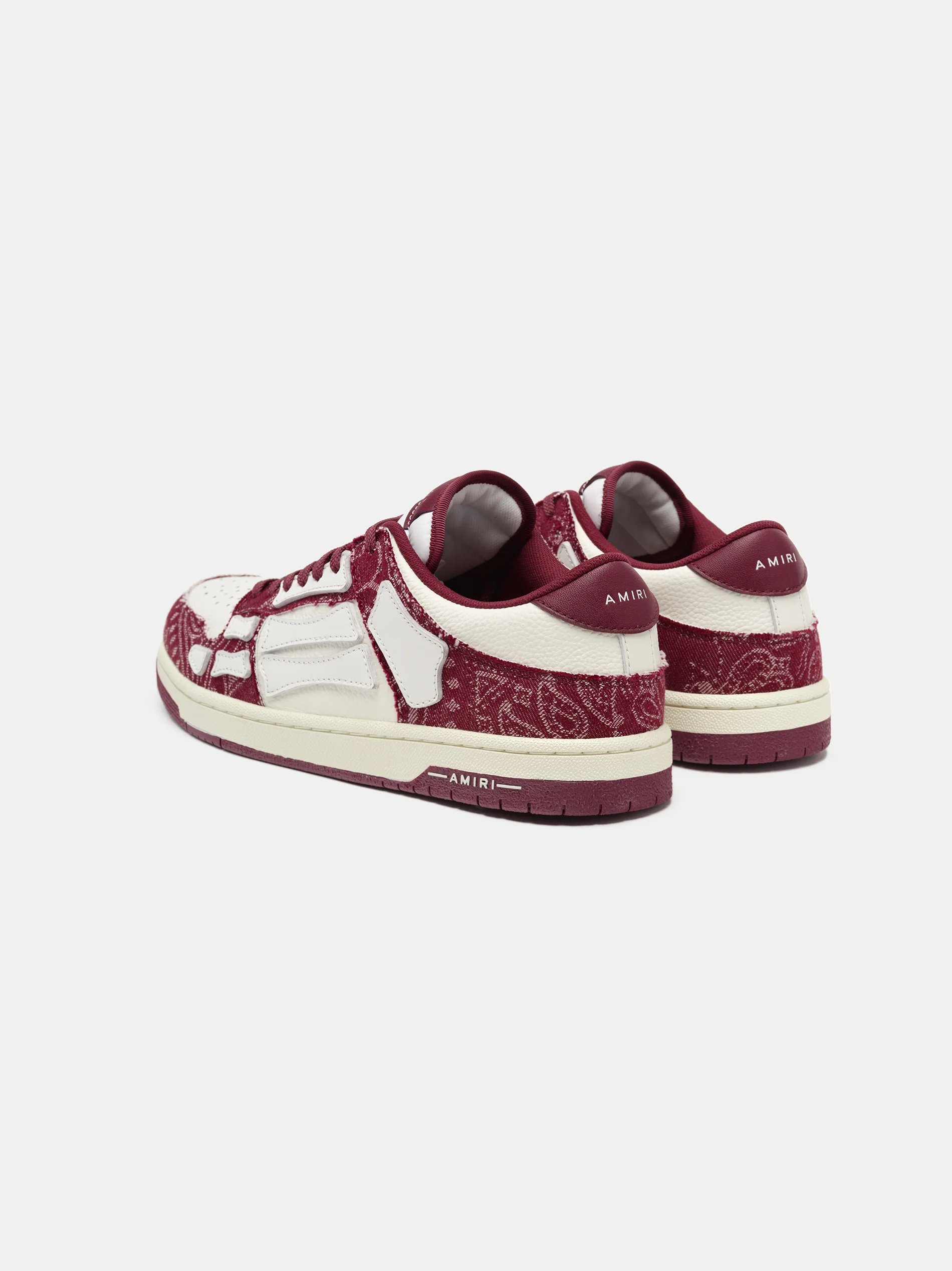 AMIRI BANDANA DENIM SKEL TOP LOW- BURGUNDY