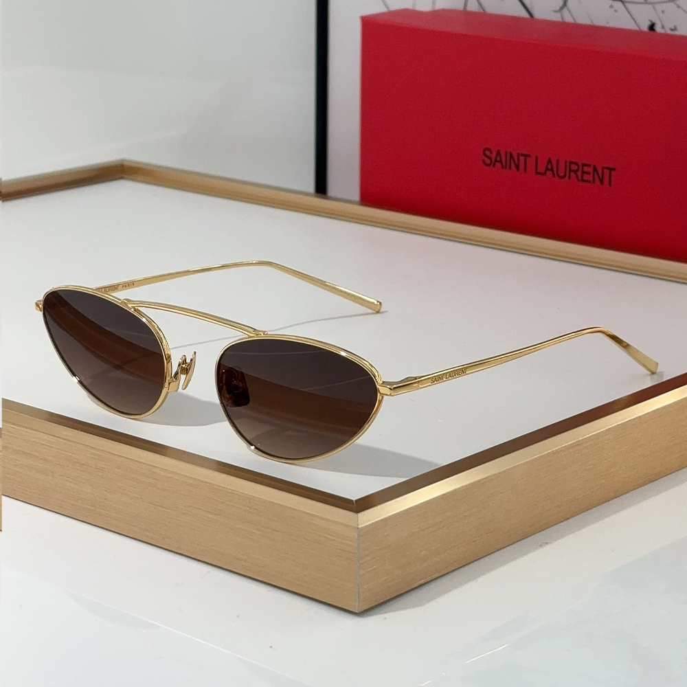 Saint Laurent YSL Metal Blackout anti-UV Sunglasses Top Quality