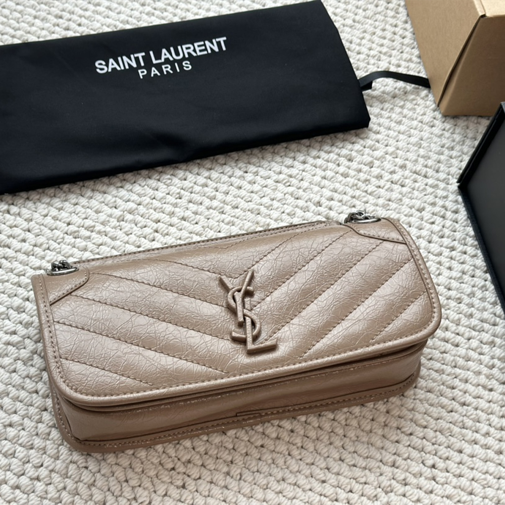Saint Laurent YSL  Leather Chain Shoulder Bag Crossbody Bag