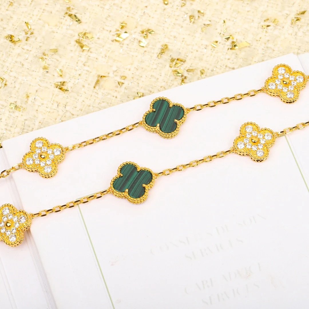 Van Cleef&Arpels VCA alhambra 20 malachite Diamond Necklace Jewelry