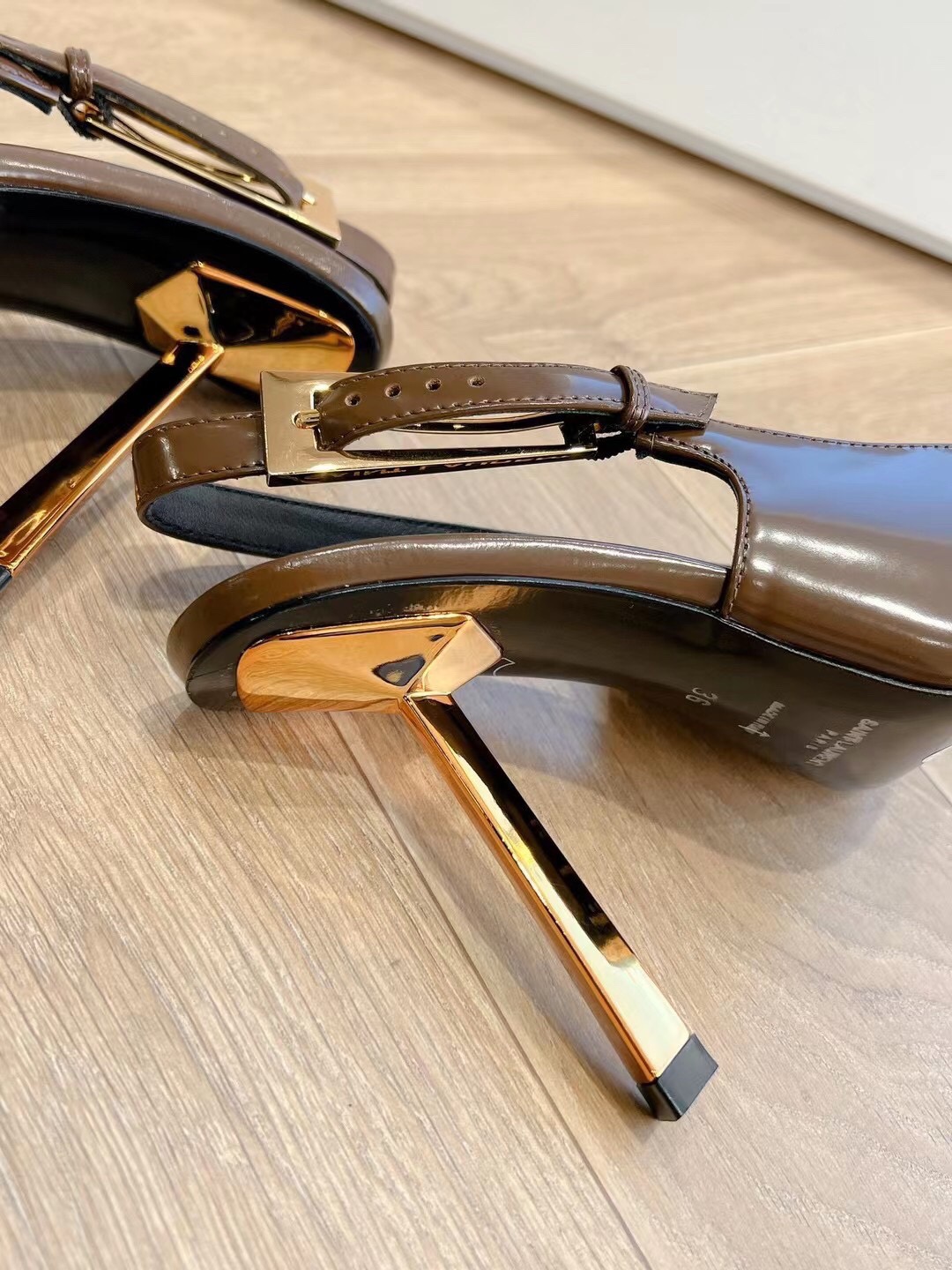 Saint Laurent metal heel high heels