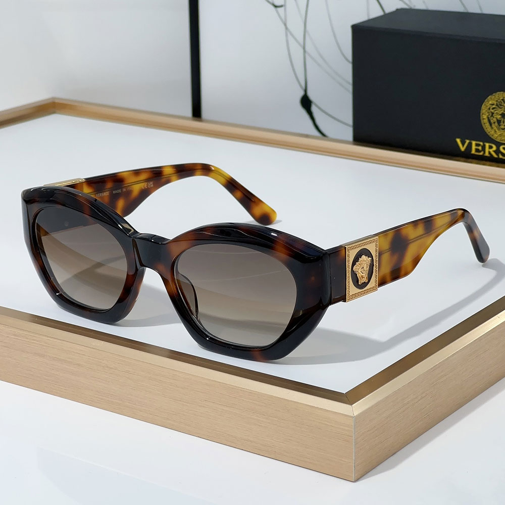 Versace  Mirror leg Logo Plate Frame Sunglasses Top Quality