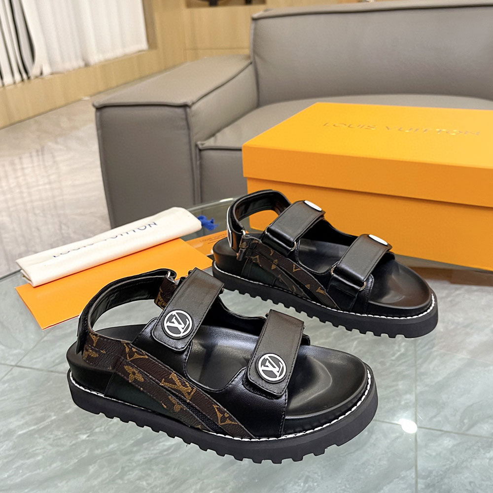 Louis Vuitton LV Paseo Fabric Velcro Slide Sandal