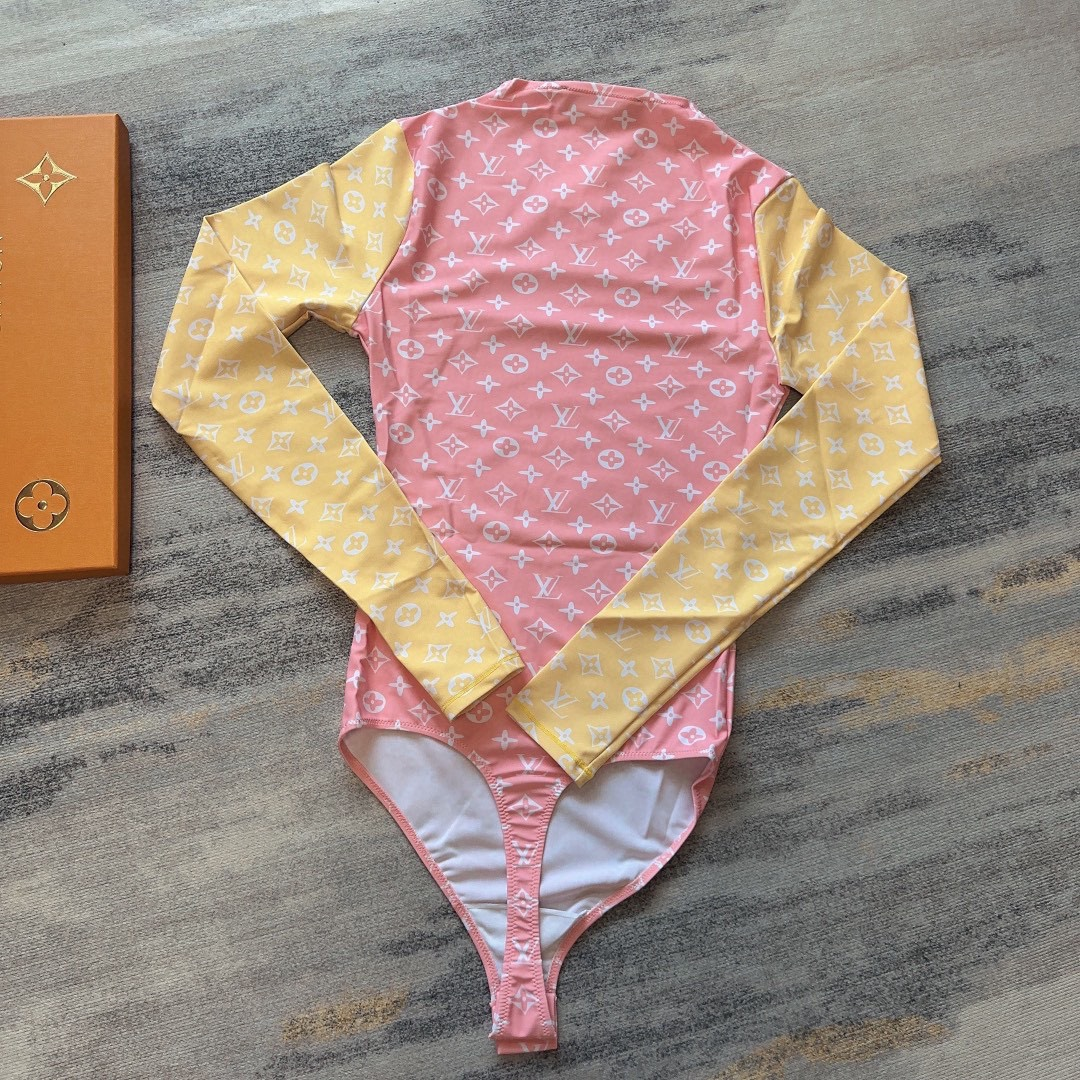 Louis Vuitton LV One-piece, Long-sleeved Swimsuit Swimwear