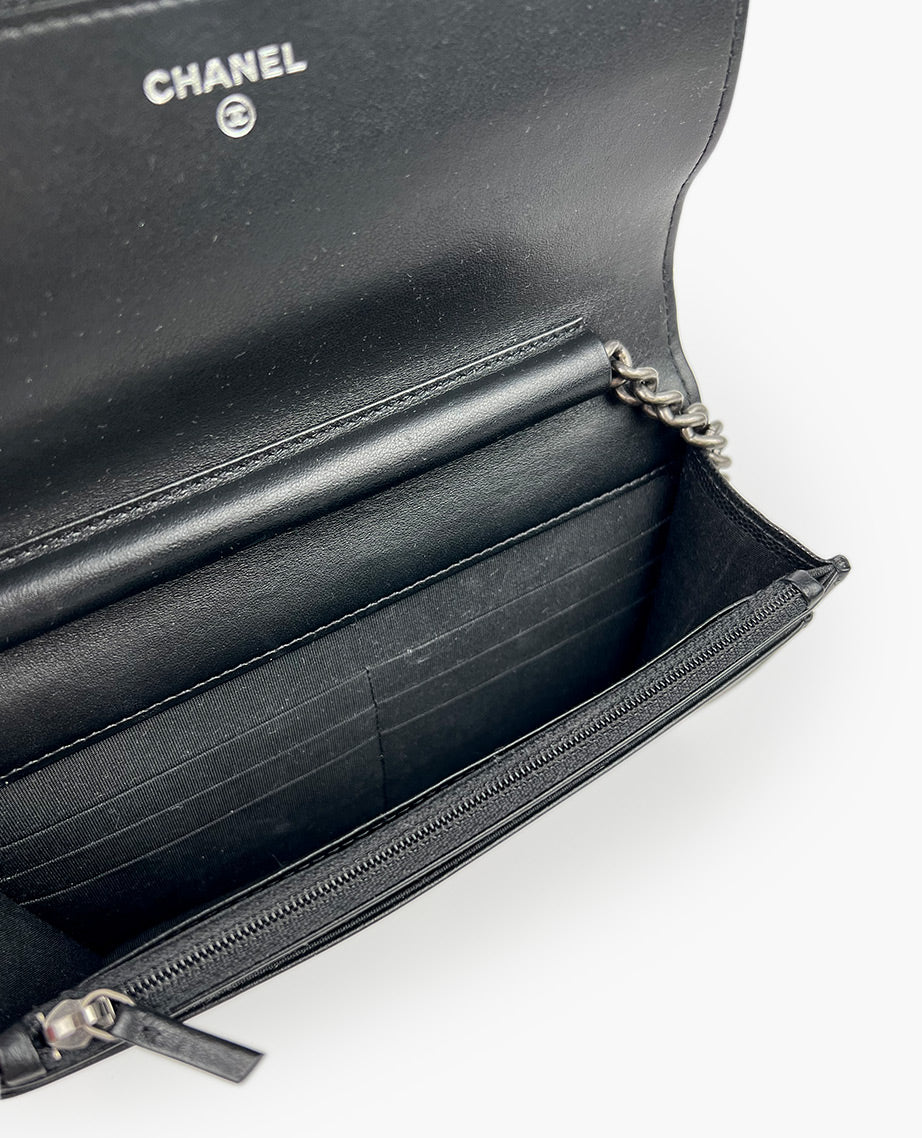 Chanel WOC Black Caviar The Boy Lock RHW