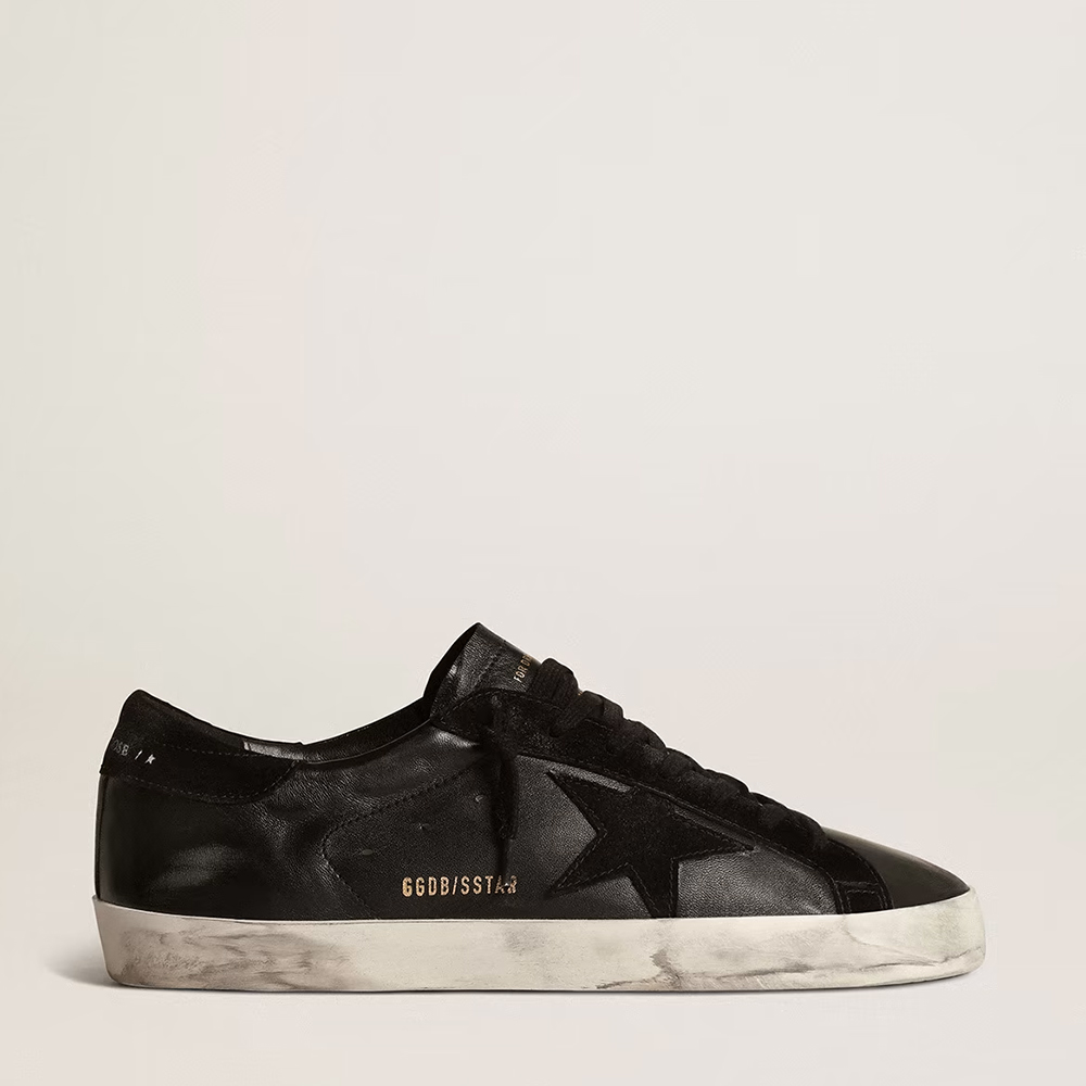 Golden Goose Super-Star LTD in nappa leather with red star and heel tab