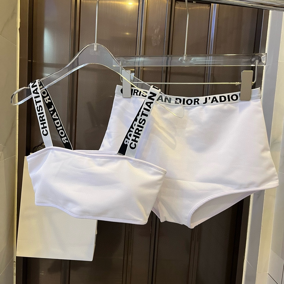 Dior One-piece Swimsuit With Shoulder Logo Swimwear