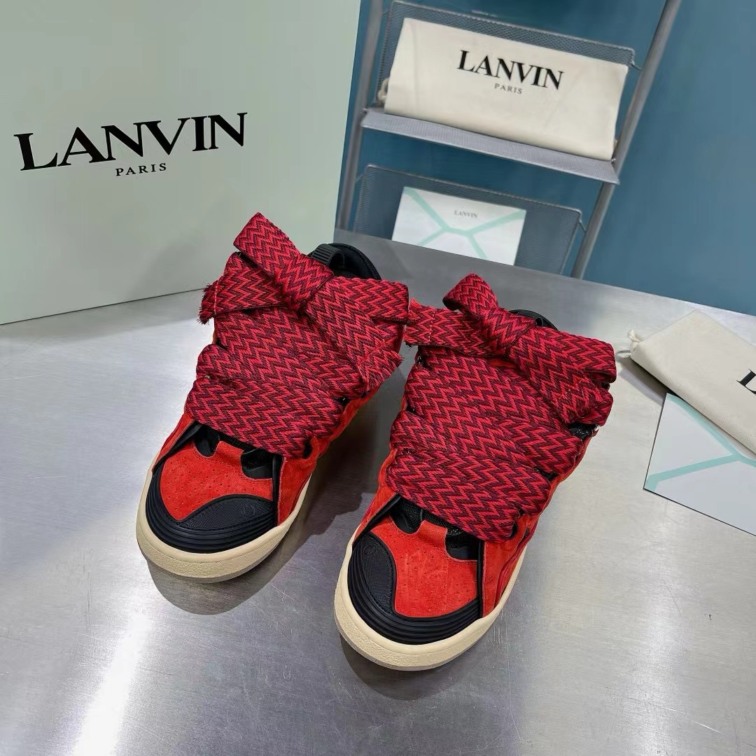 Lanvin LEATHER CURB SNEAKERS