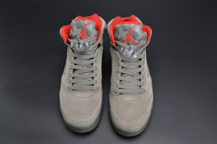 Bape x Air Jordan 5 Trophy RoomCamo university red mens 136027-051