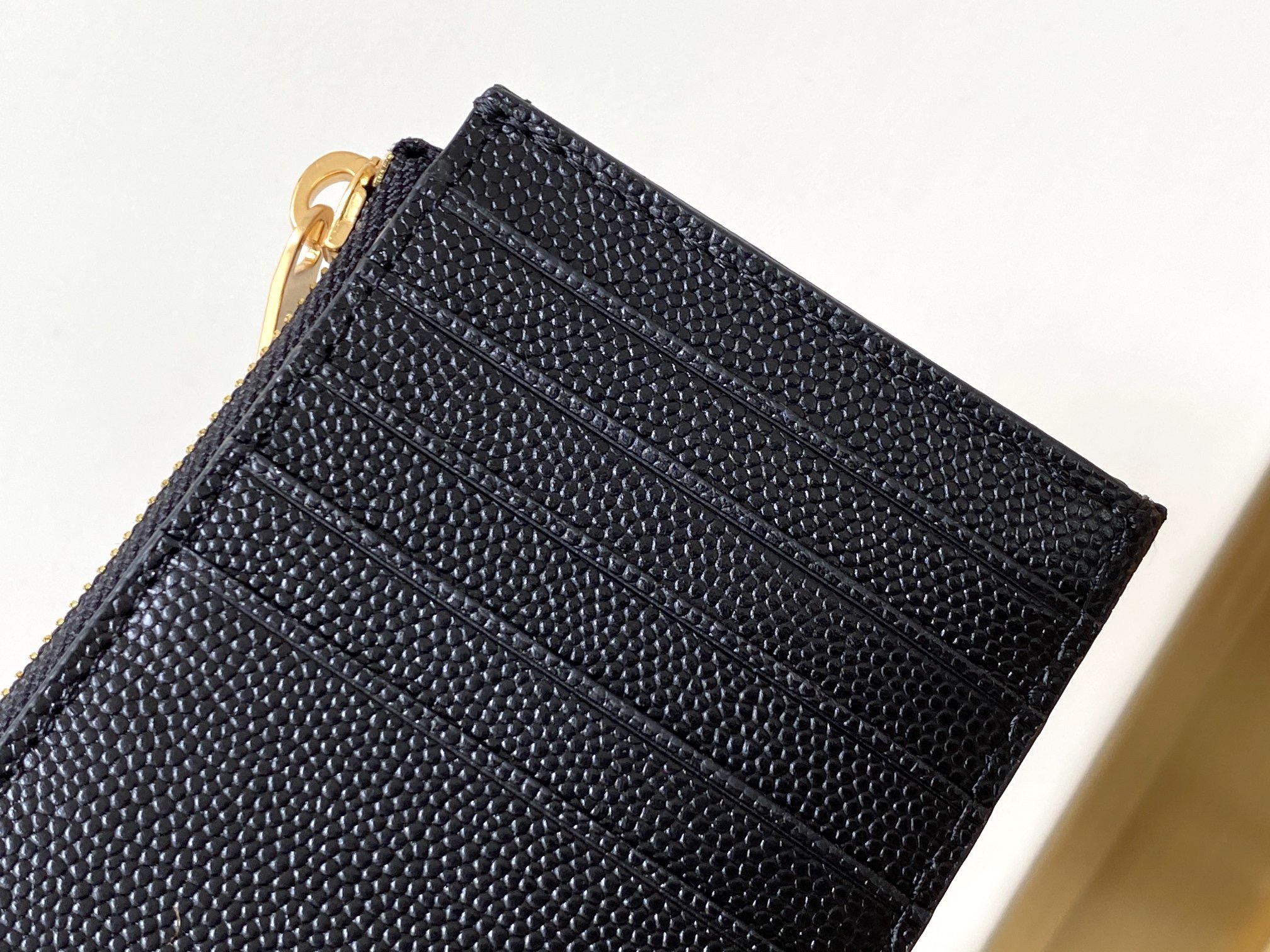 Saint Laurent Caviar Zip Card Holder