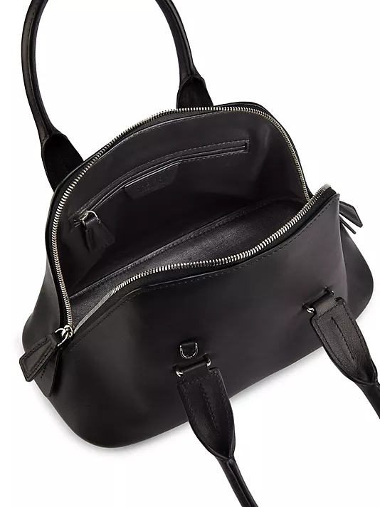 The Row  Mini Devon Leather Top Handle Bag