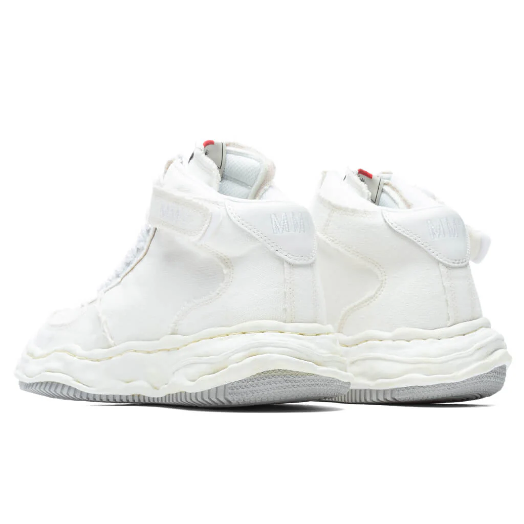 MIHARA YASUHIRO Wayne High OG Sole Washed Canvas Sneaker - White