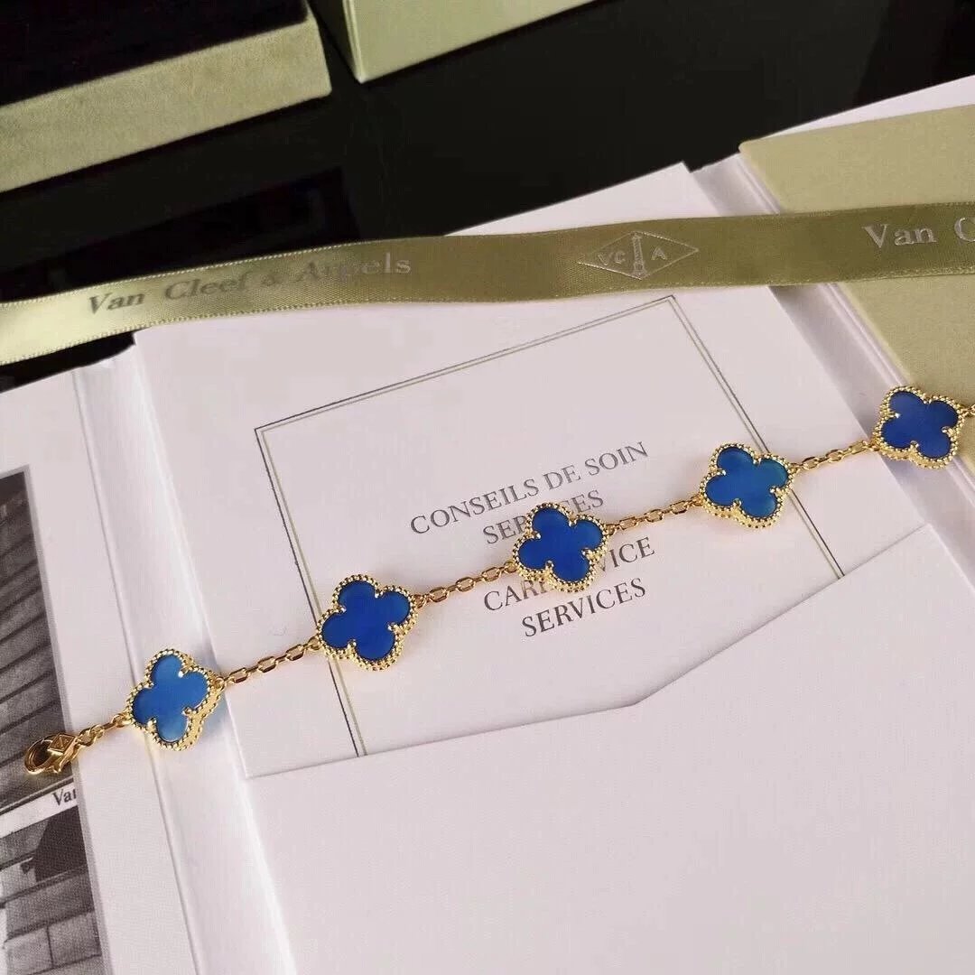 Van Cleef&Arpels VCA alhambra Bracelet Blue agate Jewelry