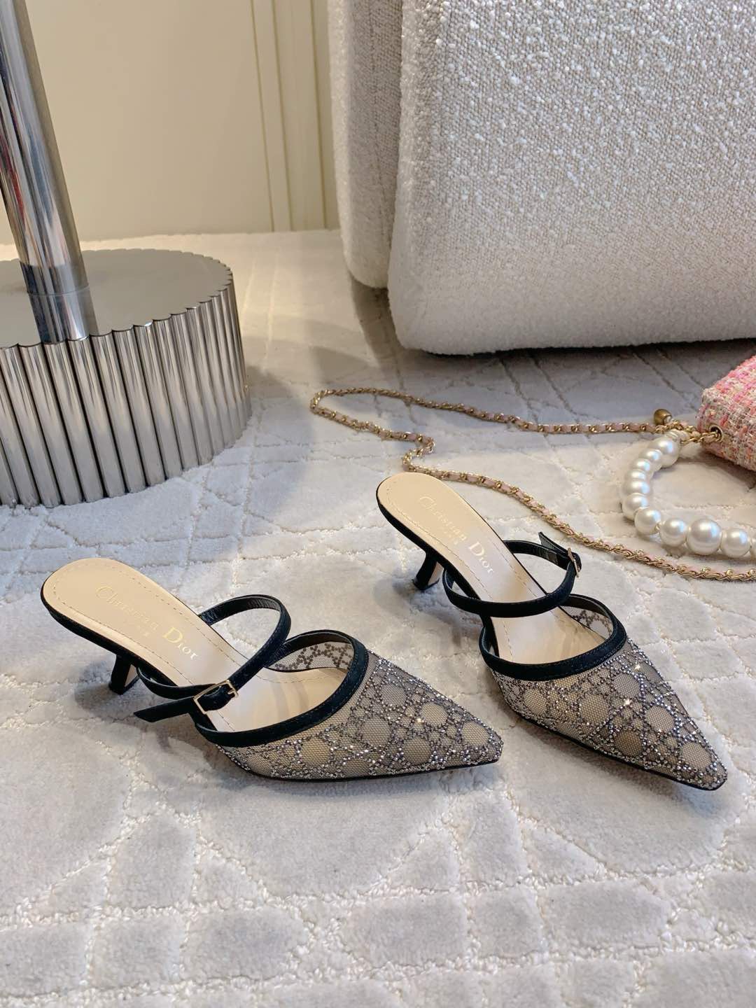 Dior early spring new diamond studded high heels