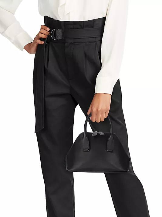 The Row  Mini Devon Leather Top Handle Bag