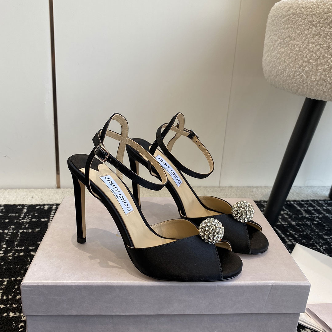 Jimmy Choo Sacora Leather Slingshot Fashion Buckle Slide Sandal