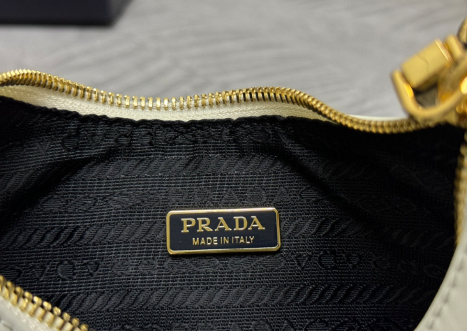 PRADA New Plain White Armpit Bag
