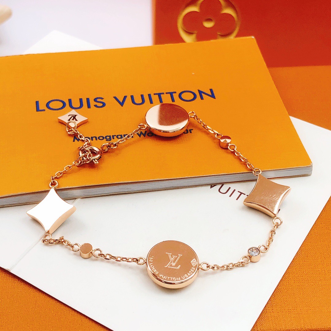 Louis Vuitton rose gold and green mother-of-pearl bracelet Jewelry
