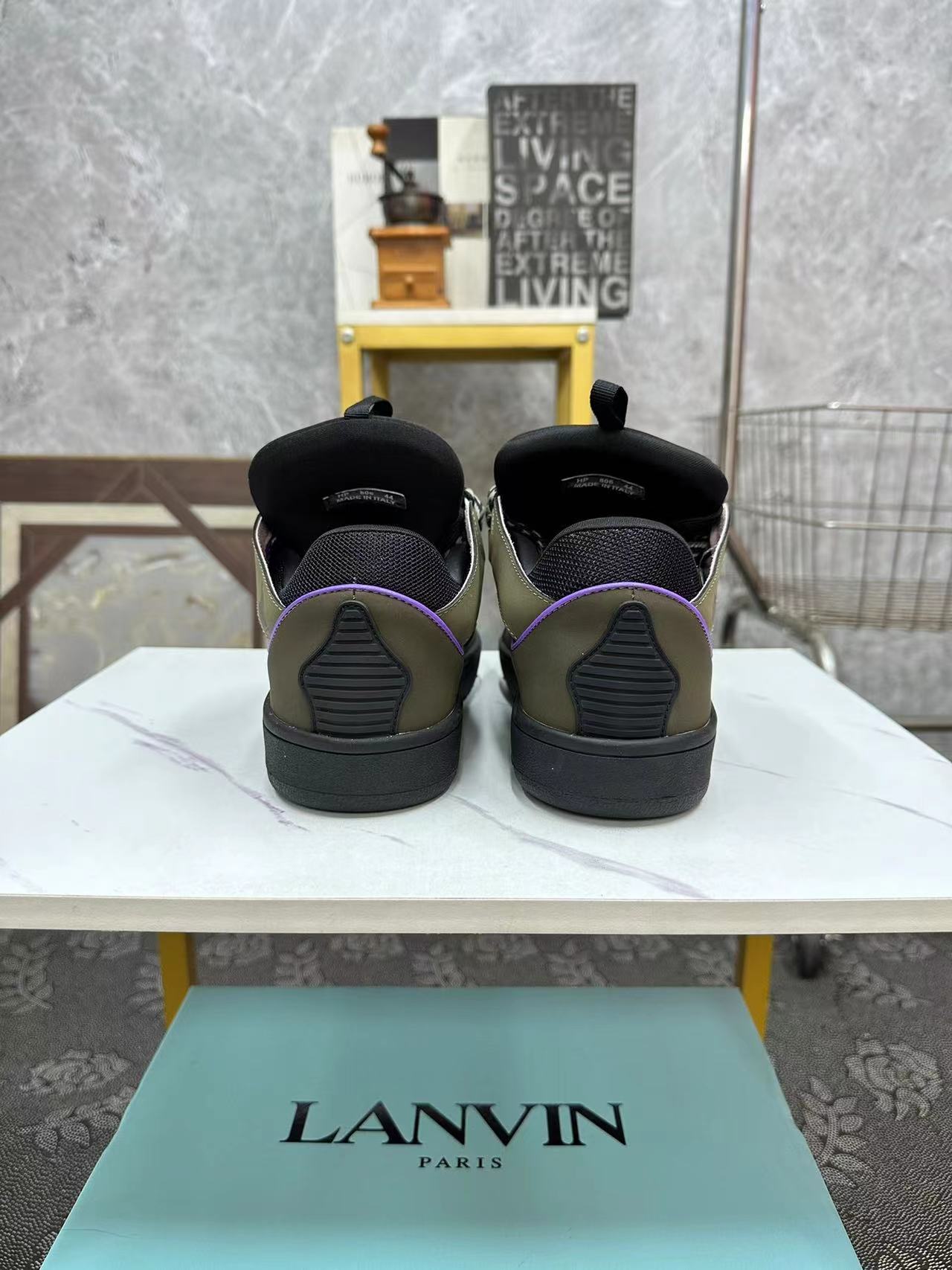 Lanvin LEATHER CURB SNEAKERS
