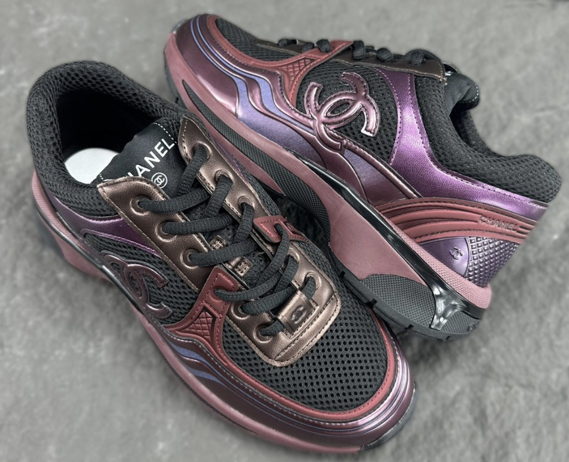 Chanel Silver Horn King series running shoes