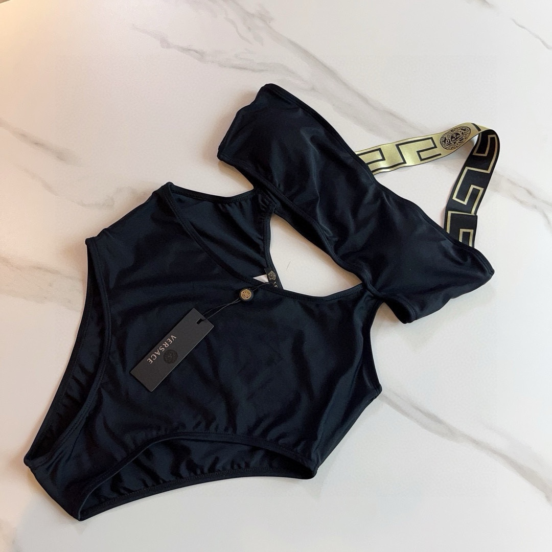 Versace Halter 0ne-piece Swimsuit Swimwear