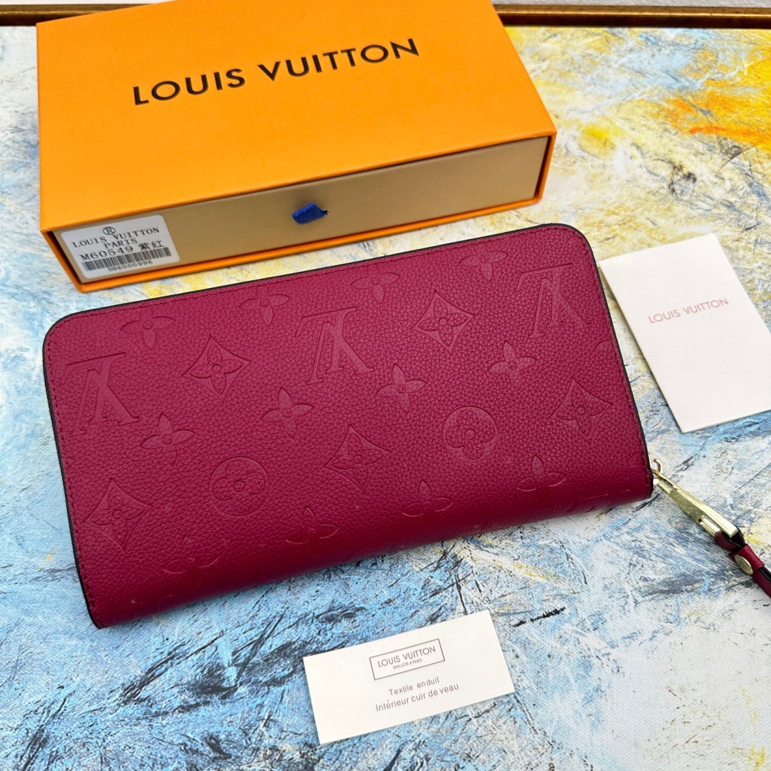 Louis Vuitton LV Zippy Embossed Cowhide Wallet