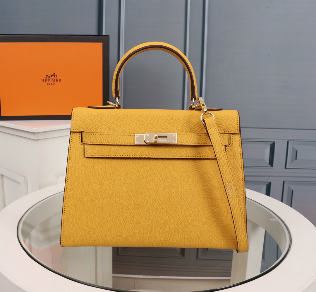 Hermes Kelly Gold Buckle Bag-Epsom