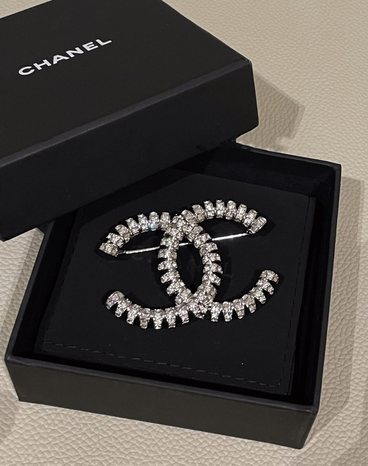 Chanel 23p crystal double c brooch Jewelry
