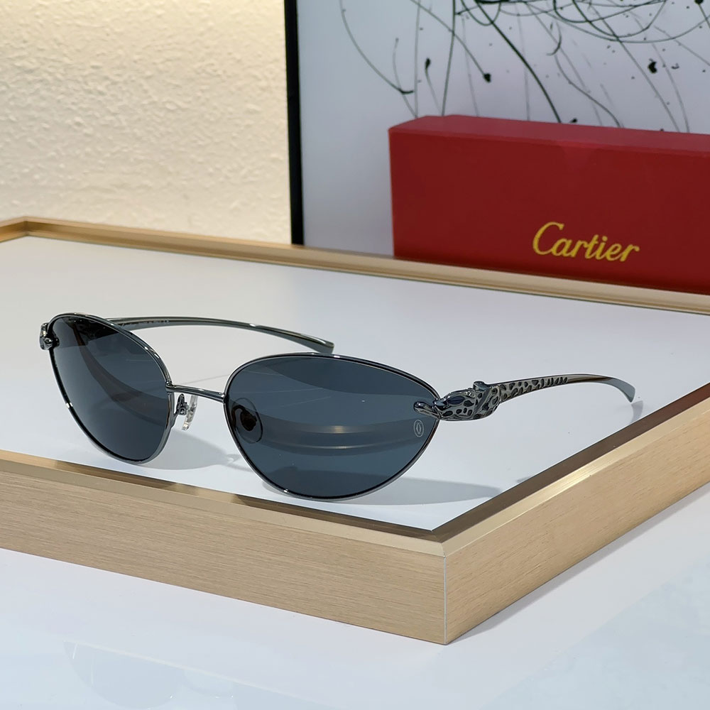Cartier Metal Cutout Frame Sunglasses Top quality