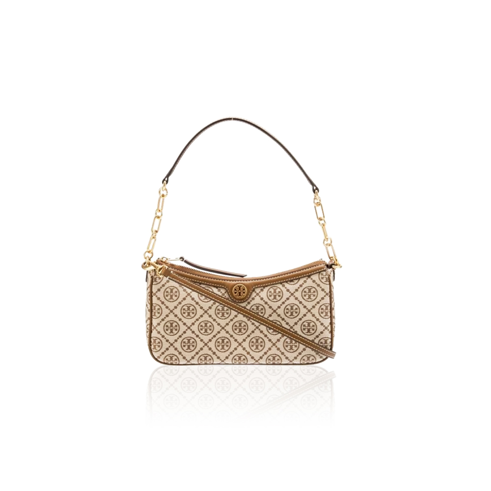 Tory Burch T Monogram Jacquard Zip Shoulder Bag