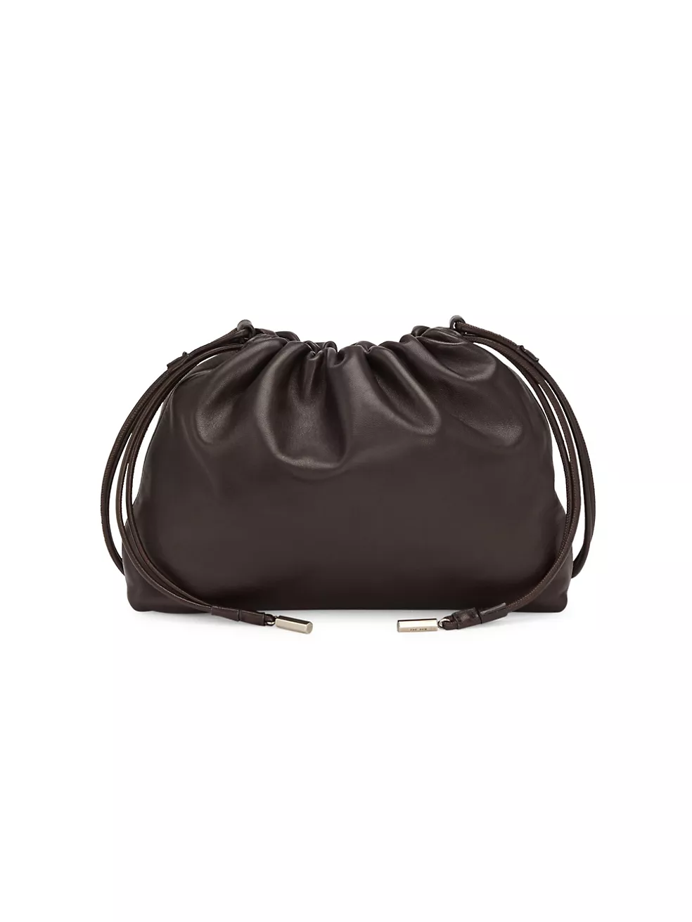 The Row  Angy Ruched Leather Shoulder Bag