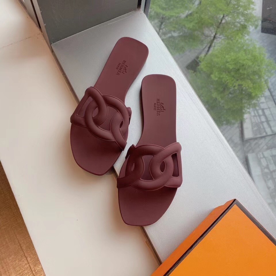 Hermes Jelly slippers
