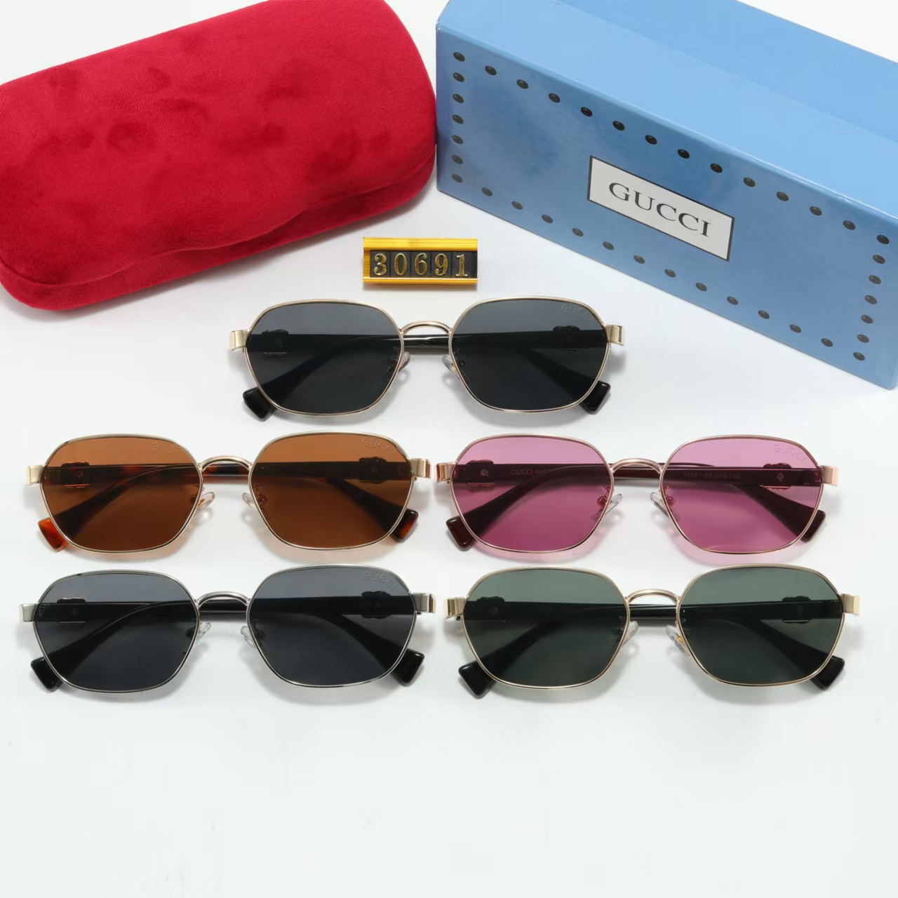 Gucci Shaped Frame Sunglasses