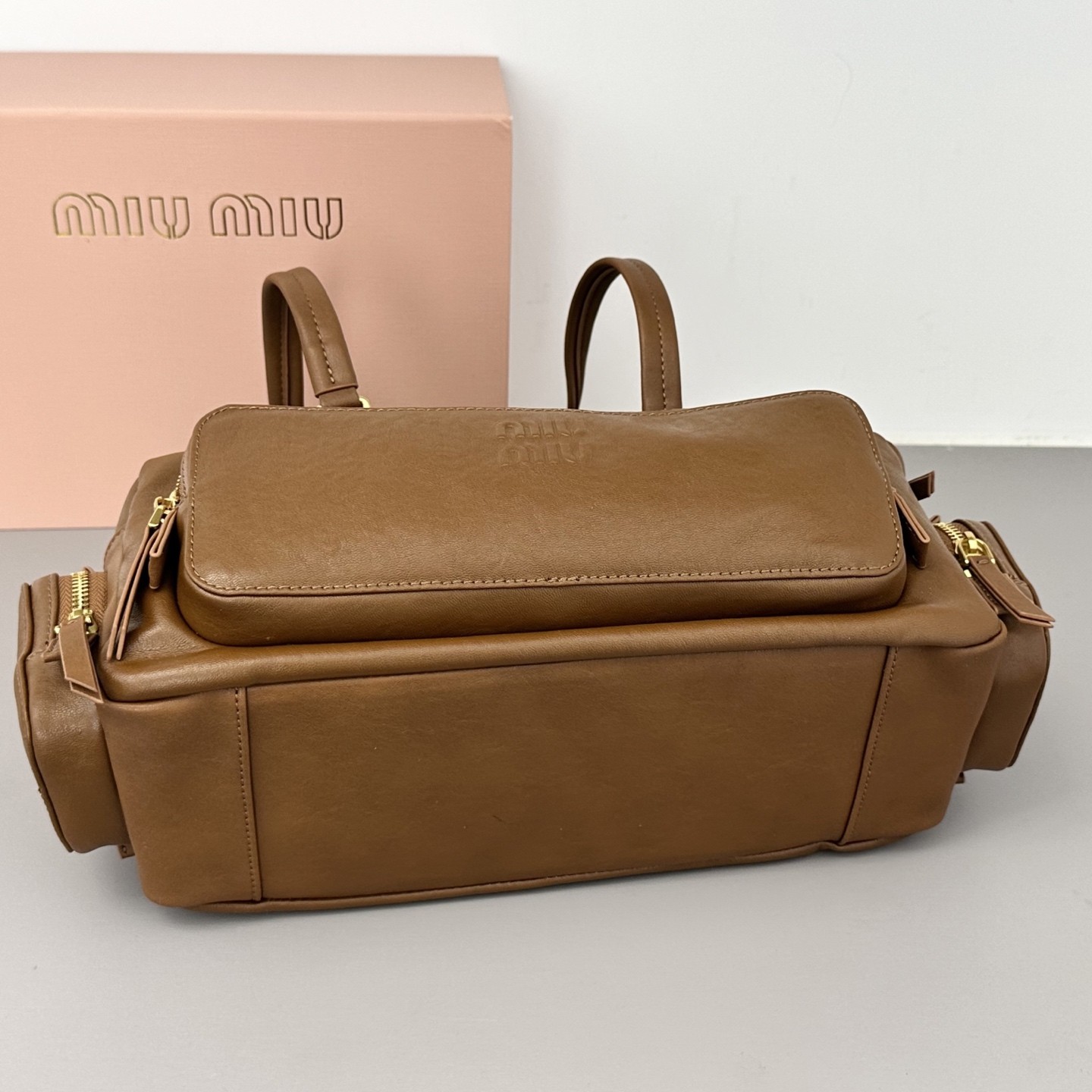 MiuMiu Pocket Bag in Washed Nappa Leather