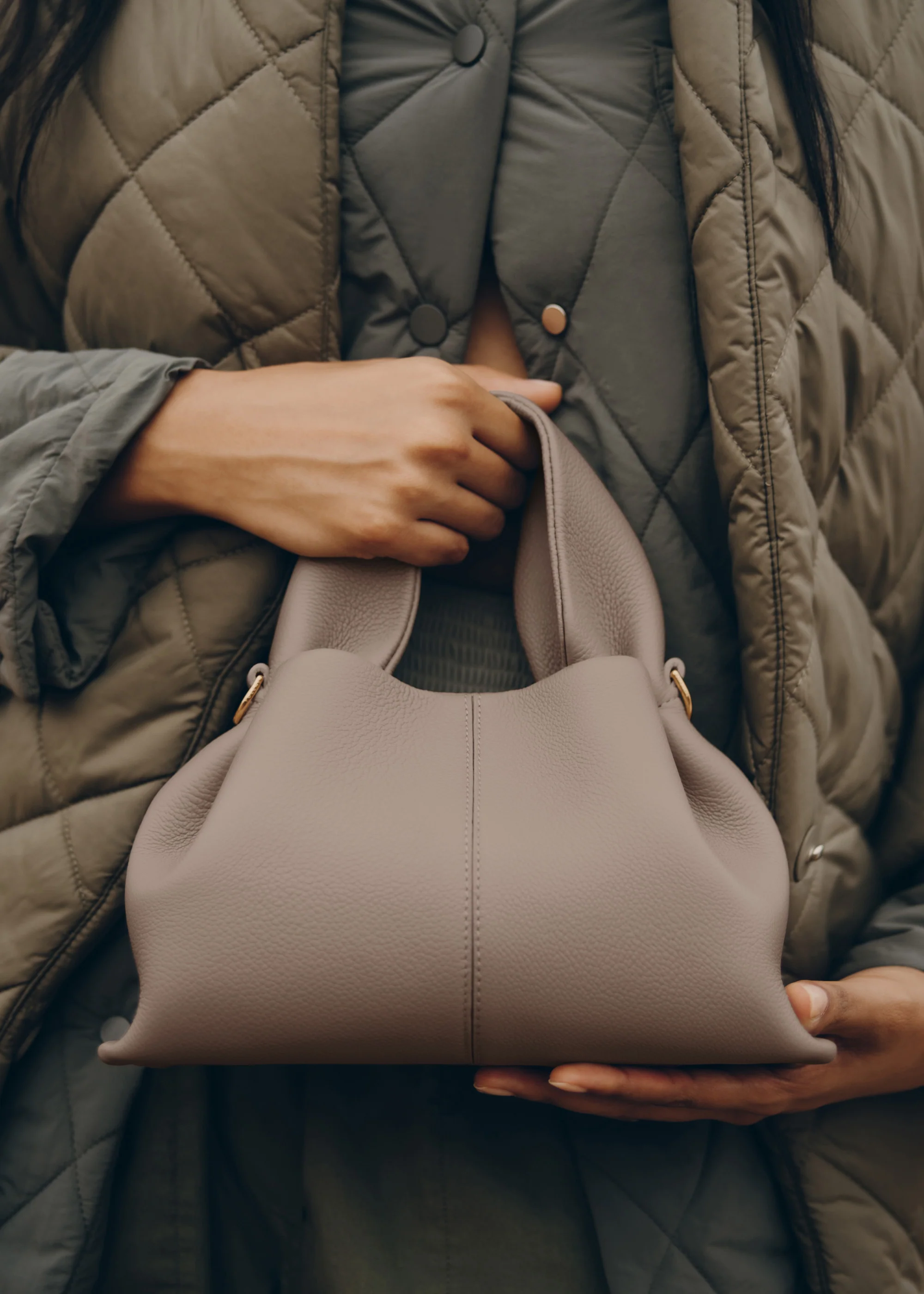 Polène Numéro Neuf Mini - Textured Taupe