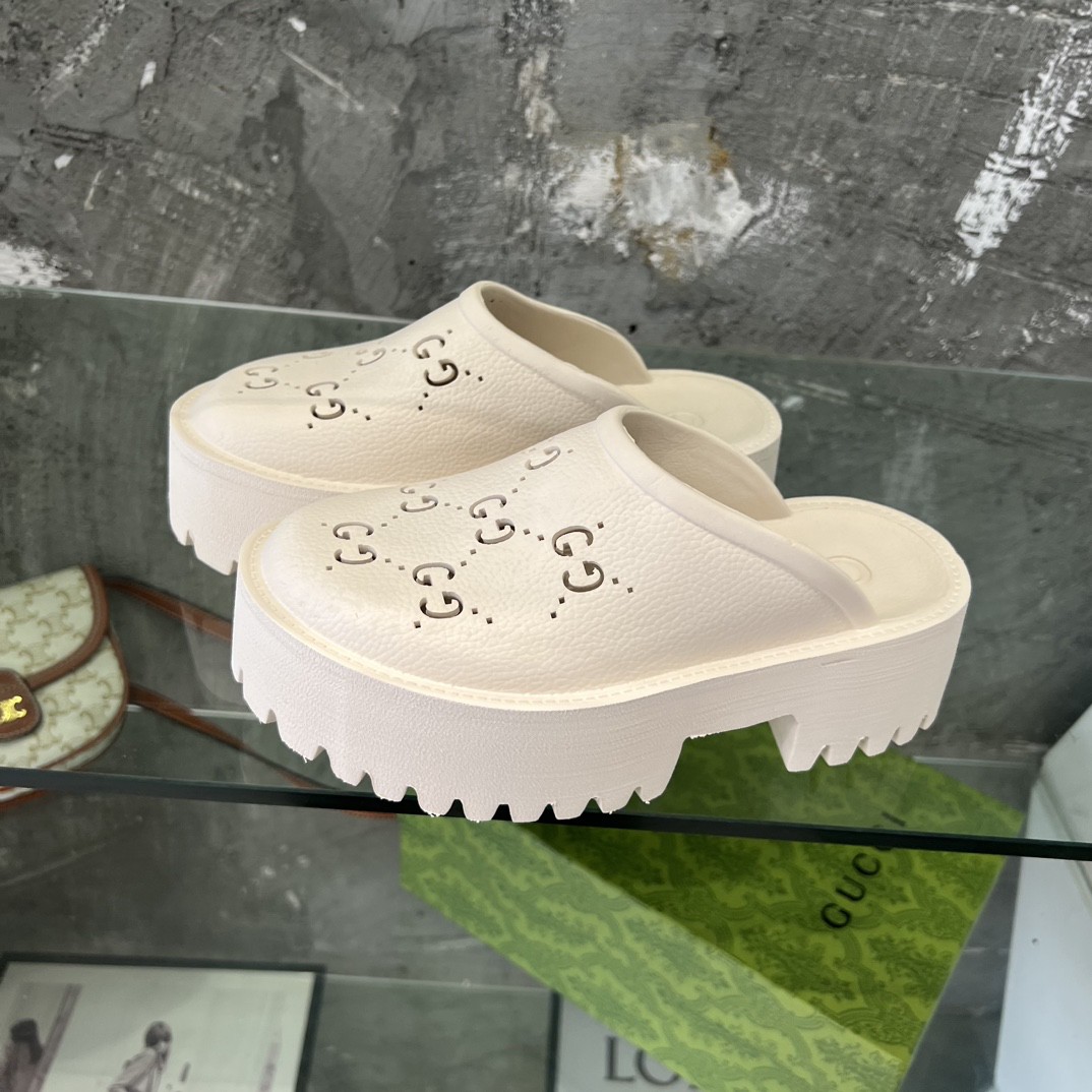 Gucci thick-soled openwork headpiece half drag