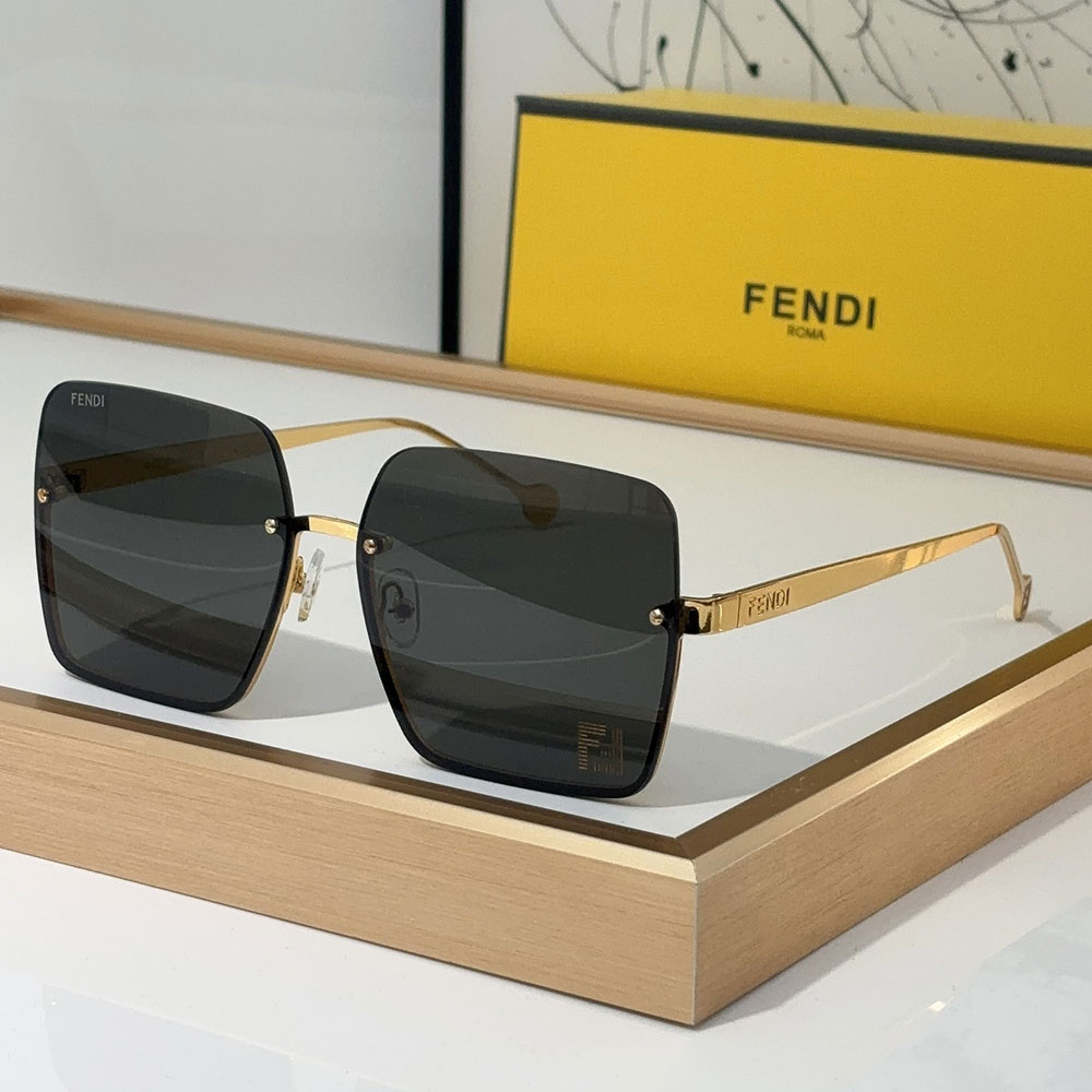Fendi Butterfly Metal Frame Mirror Sunglasses Top quality
