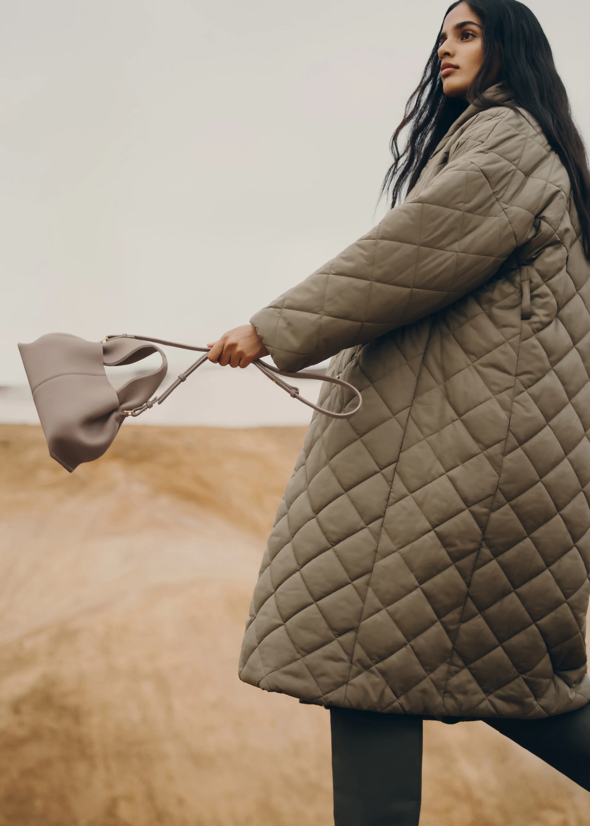 Polène Numéro Neuf Mini - Textured Taupe