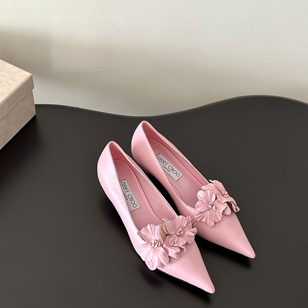 Jimmy Choo 6CM Slim And Simple Fashion Slide Sandal