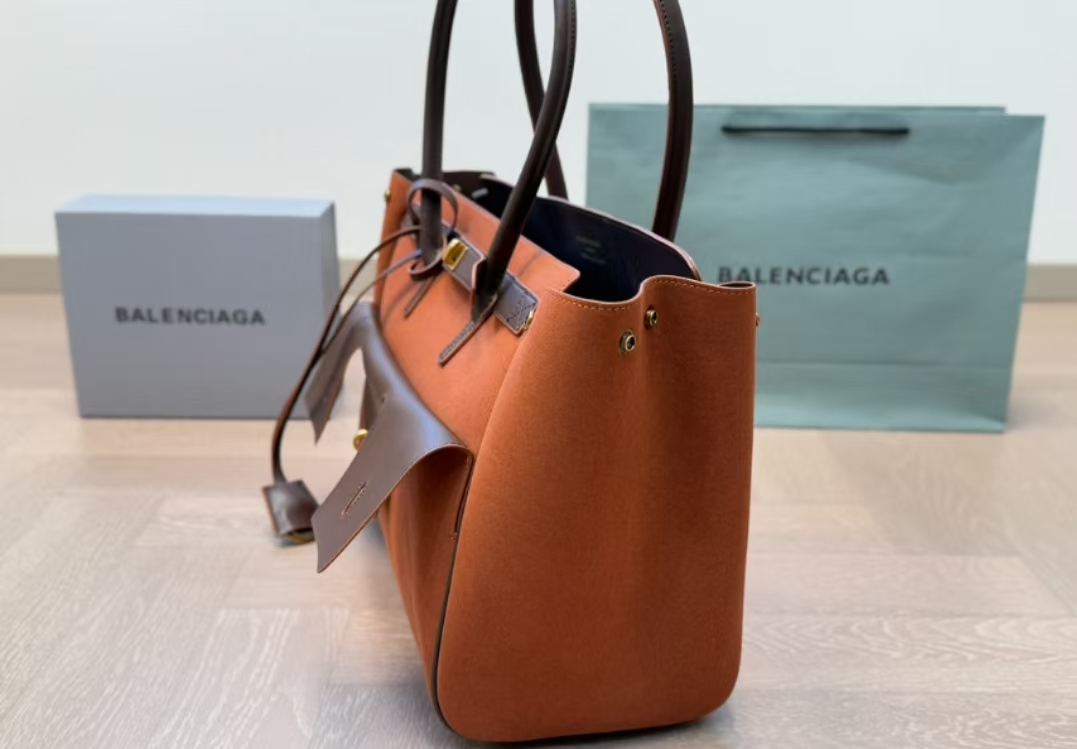Balenciaga Folding Box Orange Trendy Handbag