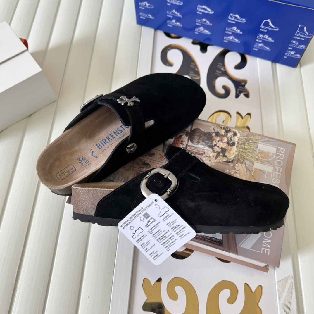 Brickenstock Chrome Hearts co-branded slippers