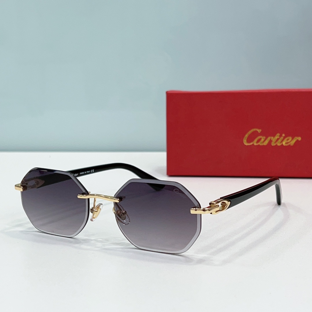Cartier  Metal Leg Rimless sunglasses Top quality