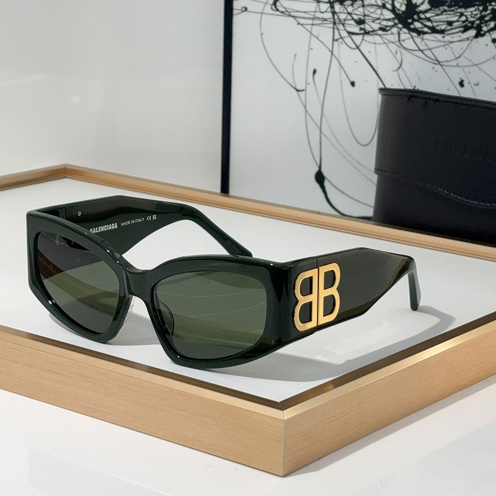 Balenciaga Mirror leg Logoo Aviator Sunglasses Top quality