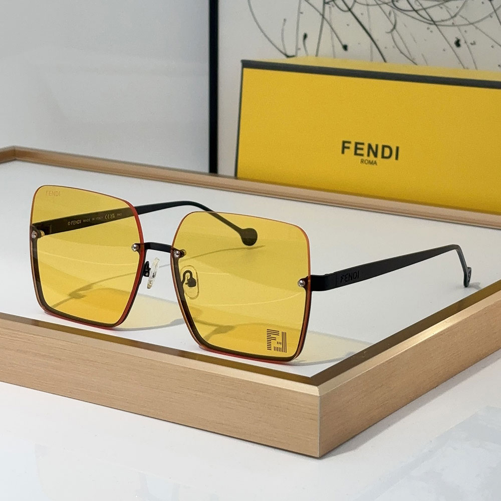 Fendi Butterfly Metal Frame Mirror Sunglasses Top quality